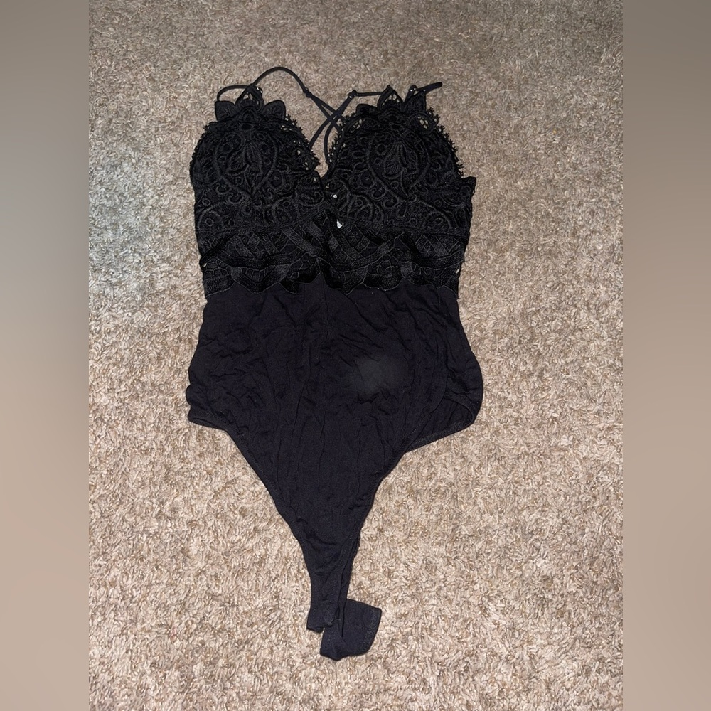 Black Lace Rue 21 Body Suit